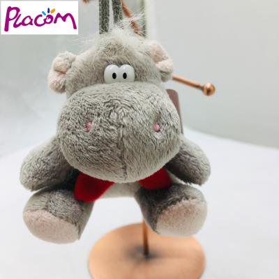 China Eco-friendly Custom Wholesale Handmade Mini Plush Key Chain Hippo for sale