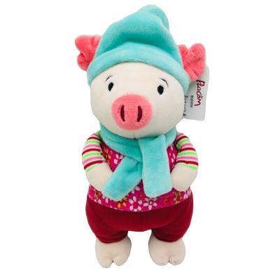 China Gift Factory Quality Wholesale Custom Plush Cute Pig With Clothes Stuffed Soft Pig Toys Baby - Doll Gifts EN71 for sale