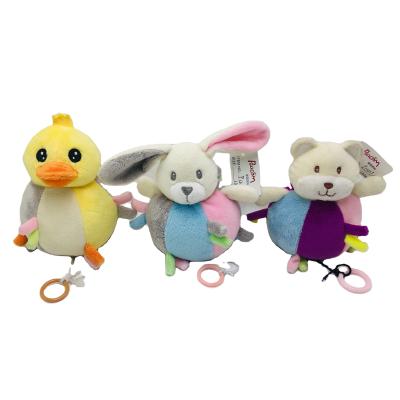 China High Quality Musical String Baby Pull Gift Plush Bell Soft Toys Stuffed Rabbit Music Toys for sale