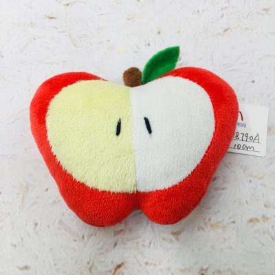 China Gift Factory Plush Custom Pet Soft Toys Stuffed Fruit/Bread/Bone With Healthy Device Dog Cat Chewing Toys for sale