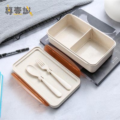 China Sustainable Wheat Straw Plastic Cutlery , Eco - Friendly Wheat Straw Kids Lunch Box for sale