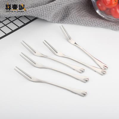 China Wholesale school home camping hotel restaurant party stainless steel fruit dessert cake fork small for sale