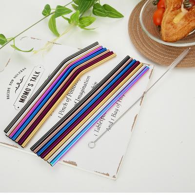 China Sustainable Food Grade Stainless Steel Straw Metal Straw With Customized Logo for sale