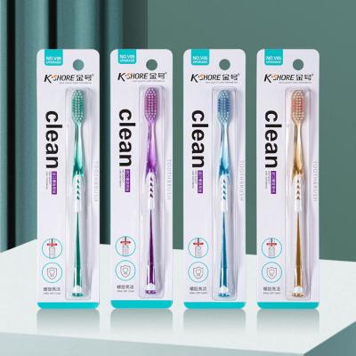 China New Design Bristle Spiral Toothbrush Small Super Soft Brush Soft Adult Toothbrush Non Slip Comfortable Handle for sale