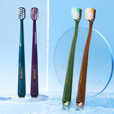 China Ten Thousand Hair Fashion Household Toothbrush Soft Adult Clean Teeth Wide Head Wide Toothbrush Effectively for sale