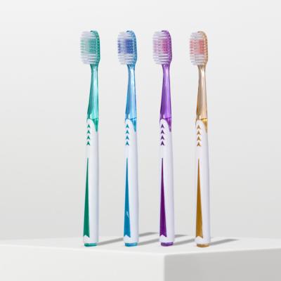 China New Design No.v05 Spiral Bristle Super Soft Soft White Toothbrush Tooth Anti Slip Handle For Adult for sale