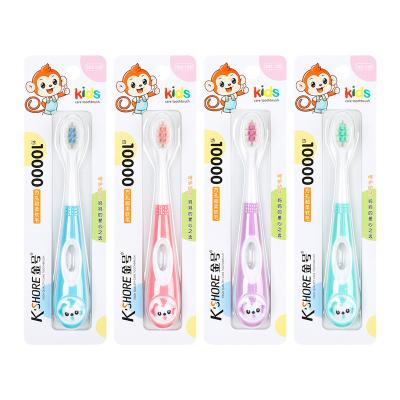 China Cartoon soft rubber non-slip brush handle size cute extra desities shape cartoon bristle children super soft toothbrush for sale