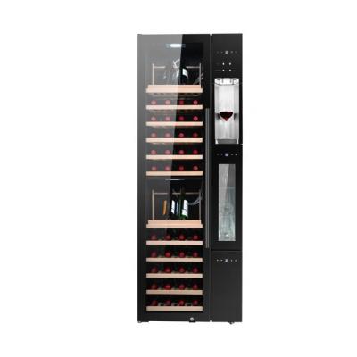 China LED Light Built In 64 Bottle Cellar Fridge Refrigerator And Wine Cooler Dispenser for sale