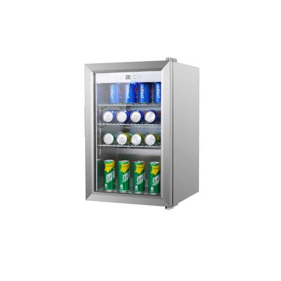 China Freestanding LED Light 63L Outdoor Beverage Cooler Fridge Refrigerator for sale