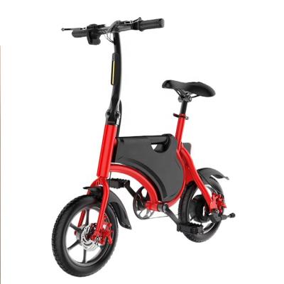 China Steel Electric Scooter 250w 25km/h 12 Inch Foldable Ebike With Seat 6ah Lithium Battery Adjustable Electric Bicycle for sale