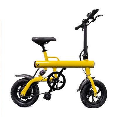 China 12 Inch Motor 350W Aluminum Alloy Folding Steel Riser High Carbon Steel Folding Electric Bicycle Mini Small for sale