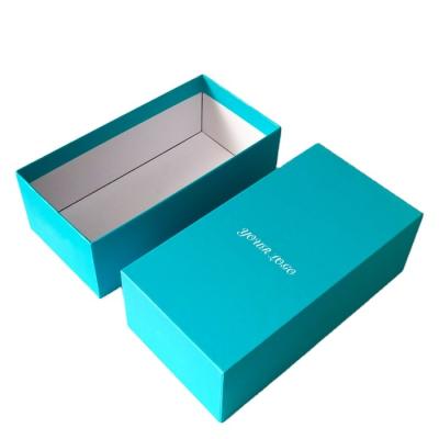 China High Quality Recycled Materials Custom Logo Cardboard Top And Bottom Box For Gift / Clothes Packaging for sale