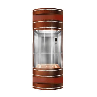 China Low Noise Customized Glass Commercial Elevators Outdoor Glass Lift Table for sale