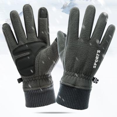 China YULAN WG017 Single Men's Winter Double Fleece Gloves, Touch Screen Function, Reinforce Palm for sale