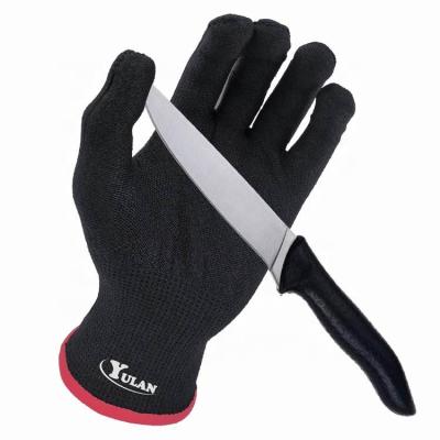 China Daily Life Yulan CR102f Black Anti-Cut 5 HPPE Cut Resistance Glove for sale