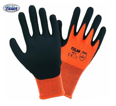 China Anti-Slip NBR Coated Gloves Working Gloves With Acrylic Blend Lycra Shell for sale