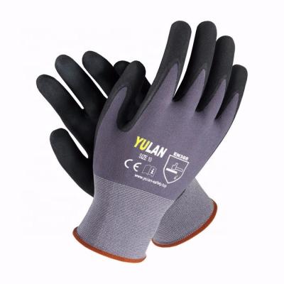 China YULAN DN101 Spandex Anti-Slip Micro Foam Frosted Gloves for sale