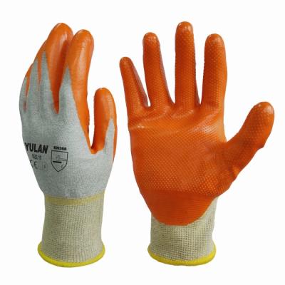 China YULAN Anti-skid DN102B 13G Shell Nitrile Nylon DOT Coated Working Safety Glove for sale