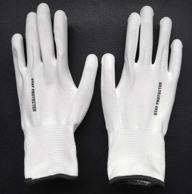 China Wholesale Lightweight PU Antistatic Nylon Palm Carbon Fiber Work Glove EN388 420 Coating CE for sale