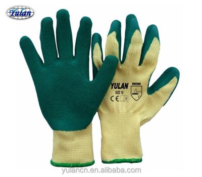 China Yulan DLC605 Anti-slip Seamless Poly Latex Cotton Coated Glove for sale