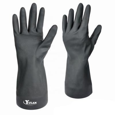 China Yulan H69 anti-slip neoprene material and black color gloves for sale