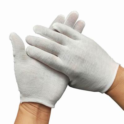 China YULAN CT205 daily life ultra-thin disposable polyester cotton white glove, 10g/pair for sale