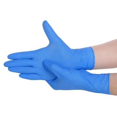 China Water Proof IV519 Free Sample Blue Powder Free Nitrile Disposable Gloves for sale