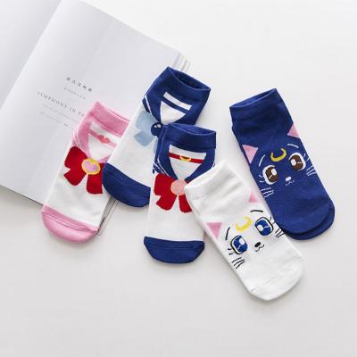 China Good quality QUICK DRY no show cotton socks women cartoon cute girl custom made funny beauty invisible rabbit socks color low cut sock for girls for sale