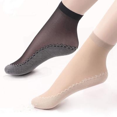 China Wholesale cheap socks QUICK DRY fast shipping women lace up transparent calcetas sock ladies summer silk stocking girls ankle socks for sale