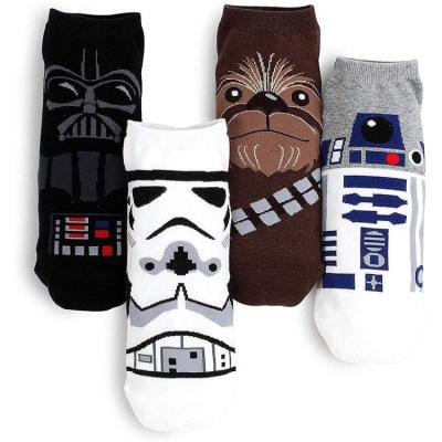 China Hot Sale HY-670 Amazone War Cartoon Ankle Socks QUICK DRY Women and Man Movie Sock Cut Low for Couples for sale