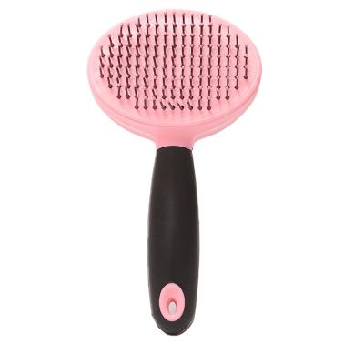 China Factory Promotion Viable Price Round Head Groomer Dematting Comb Cat Dog Grooming Hair Removal Steel Comb Pet Dematting Pin Brush for sale