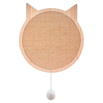 China New Viable Natural Wood Sisal Sucker Vertical Claw Toy Cat Scratching Post Furniture Cat Scratcher Scraper Board Grinding for sale