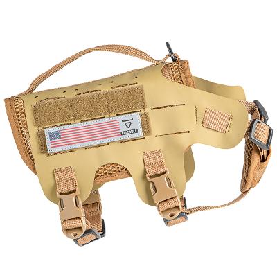 China New Material High End Breathable Comfortable Comfortable Pet Supplies Tactical Training Dog Vest Harness Dog Protective Warrior Clothes for sale