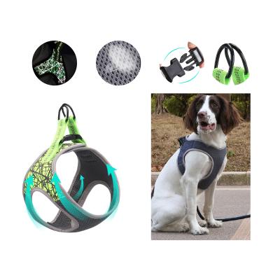 China Colla Reflective Luminous Dogs Invest Costume For Big Clothes Large Breast Chest Band Night Light Leash Rope Traction Dog Harness for sale