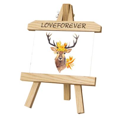 China Eco-Friendly Recycle Frame Personality Photo Frame Live Solid Wood Creative Frames With Stand for sale