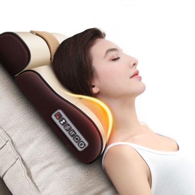 China Electric Massage Pillow for Neck and Back Pain Wormwood Compress Relief Traction Pillow Hot Factory for sale