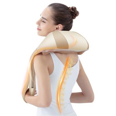 China Heating Electric Multi Function Vibration Electronic Massager Belt For Back Neck Waist for sale