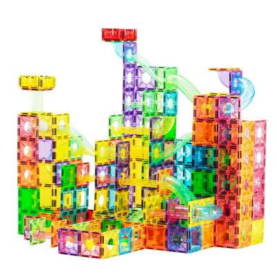 China Educational Toy 118pcs Marble Run Set Magnetic 3D Building Tiles Toys Marble Toys Set for sale