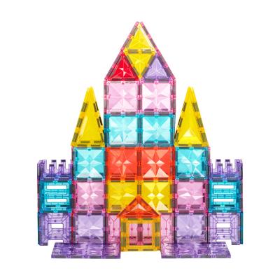 China Intellectual Development Magnetic Building Toys Colorful Magnetic Tiles EN71/GCC/ASTM/CE/CCC/CPC Certificated Toys Building Block Tiles Building Toys For Children for sale