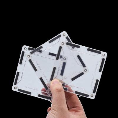 China Educational Magnetic Artmag Transparent Magnetic Tiles Building Toy Building Block Toy Magnet Tiles For Kids for sale