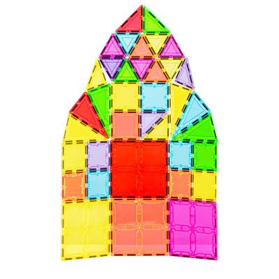 China Promotional Toy Quality Educational Children's Clear Magnetic 3d Educational Building Tiles Building Block Children's Educational Toys for sale