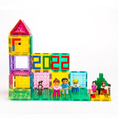 China New STEM 3D Magnetic Building Bricks Magnetic Building Tiles Intellectual Development Toys For Children As Educational Toys for sale