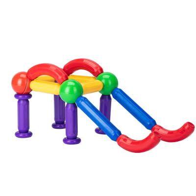 China ABS+magnet connector sticks magnetic plastic construction set 2020 new plastic educational toys and balls toy dispensers for sale