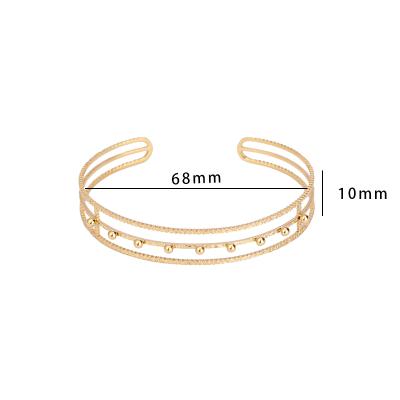 China Fashionable Vintage Women's Multi Layer 14K Stainless Steel Cavity Nail Bracelet JB004 for sale