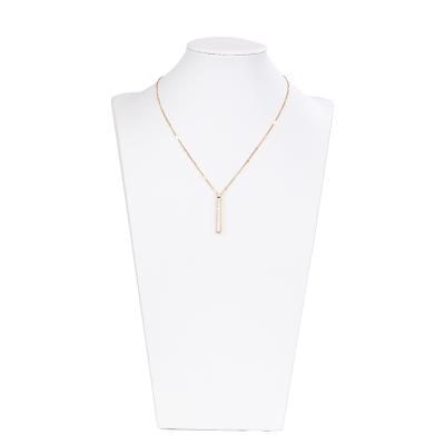 China CLASSIC Stainless Steel Bar Necklaces 14K Stainless Steel Rectangular Geometric Necklace for sale