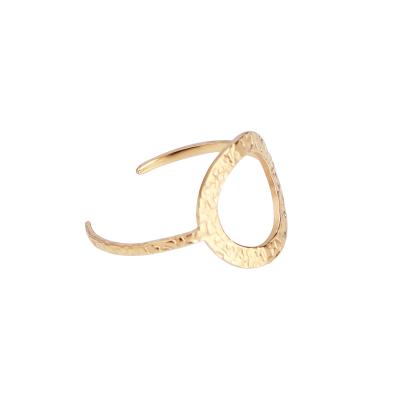 China JR0007 316l Stainless Steel FASHIONABLE 14K Ellipse Ring Jewelry French High Quality Free Sample for sale