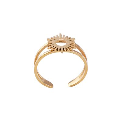 China JR0003 316l Stainless Steel FASHIONABLE 14K High Quality Sun Ring Jewelry Free Sample for sale