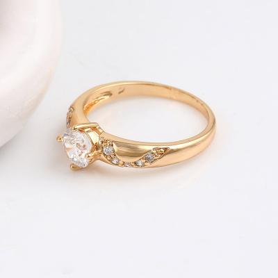 China Cheap Price 18k Gold Engagement JR016 Wedding Band Rings FASHIONABLE Smart Crystal Women Rings Jewelry for sale