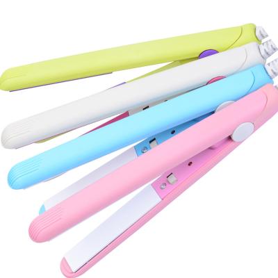 China High Quality Ceramic MINI Flat Iron Straightener, Hotel Hair Professional Custom Plastic MINI Hair Straightener for sale