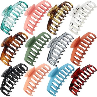 China Rectangle Shape Environmental Clips Shape Hair Clips Colorful Garras de pelo Simple Women's Hair Claws Clip Hair Accessories for sale